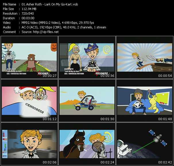 Asher Roth video ”Lark On My Go-Kart” from dvd ”Rock America Urban May 2009” 