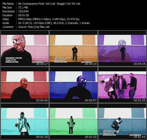 Consequence Feat. Kid Cudi video ”Buggin' Out '09” from dvd ”Rock America Urban May 2009” 