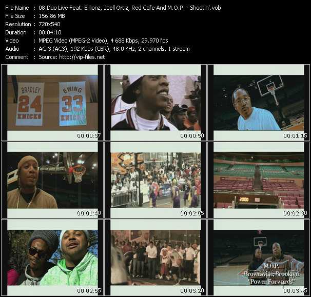 Duo Live Feat. Billionz, Joell Ortiz, Red Cafe And M.O.P. video ”Shootin'” from dvd ”Rock America Urban May 2009” 