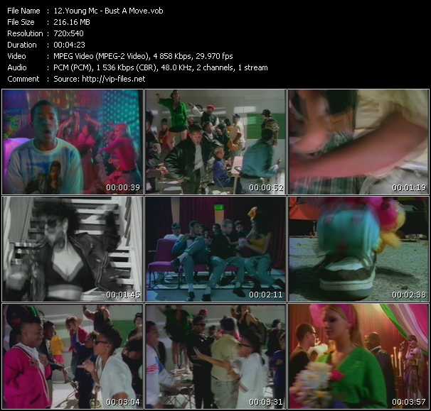 Young MC video ”Bust A Move” from dvd ”Screenplay VJ-Pro Classic Vision Old Skool Vol.1 April 2005” 