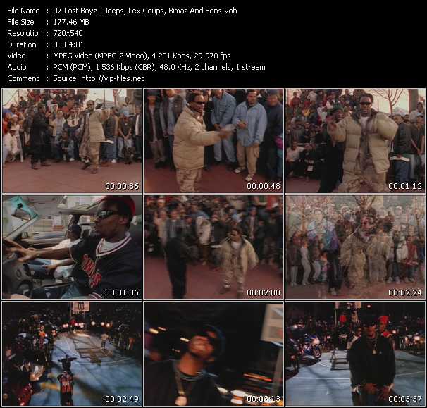 Lost Boyz video ”Jeeps, Lex Coups, Bimaz And Bens” from dvd ”Screenplay VJ-Pro Classic Vision New Skool Vol.2 April 2009” 