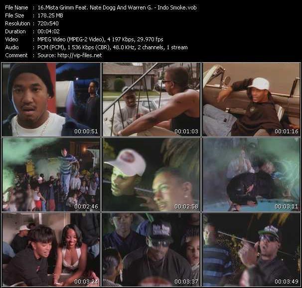 Mista Grimm Feat. Nate Dogg And Warren G. video ”Indo Smoke” from dvd ”Screenplay VJ-Pro Classic Vision New Skool Vol.2 April 2009” 