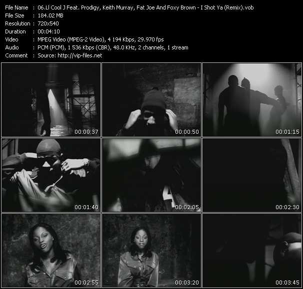 LL Cool J Feat. Prodigy, Keith Murray, Fat Joe And Foxy Brown video ”I Shot Ya (Remix)” from dvd ”Screenplay VJ-Pro Classic Vision New Skool Vol.3 July 2008” 