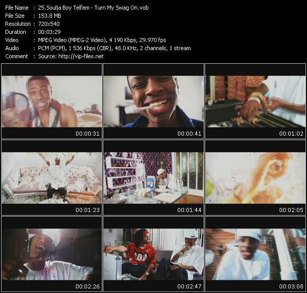 Soulja Boy Tell'Em video ”Turn My Swag On” from dvd ”Screenplay VJ-Pro Hits Vision March 2009” 