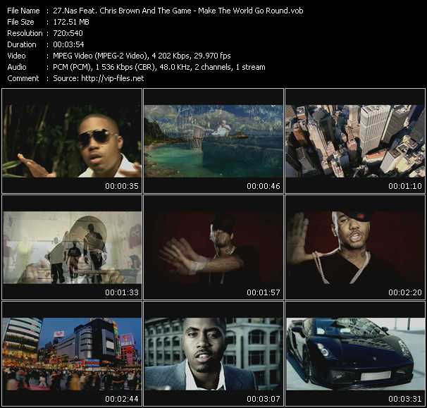 Nas Feat. Chris Brown And The Game video ”Make The World Go Round” from dvd ”Screenplay VJ-Pro Hits Vision March 2009” 