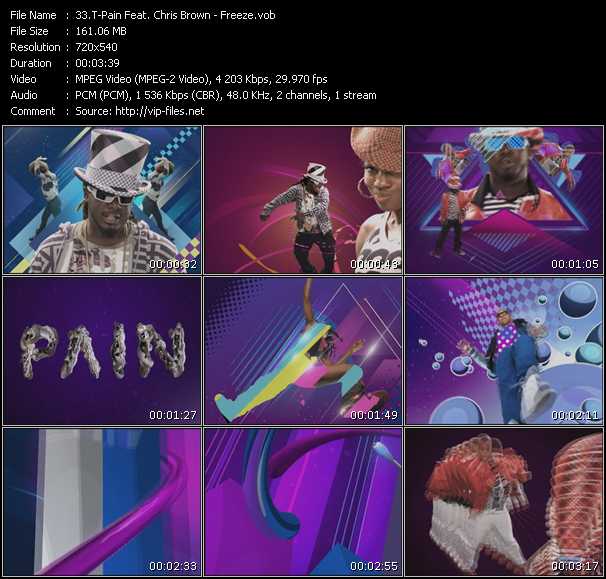 T-Pain Feat. Chris Brown video ”Freeze” from dvd ”Screenplay VJ-Pro Hits Vision March 2009” 