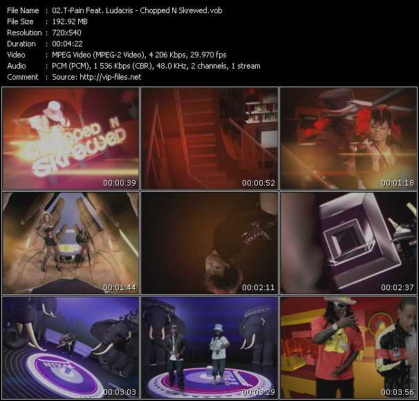 T-Pain Feat. Ludacris video ”Chopped N Skrewed” from dvd ”Screenplay VJ-Pro Urban Vision February 2009” 