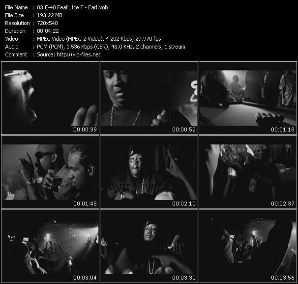 E-40 Feat. Ice T video ”Earl” from dvd ”Screenplay VJ-Pro Urban Vision February 2009” 