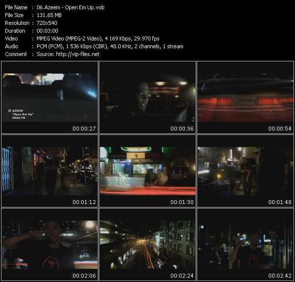 Azeem video ”Open Em Up” from dvd ”Screenplay VJ-Pro Urban Vision February 2009” 
