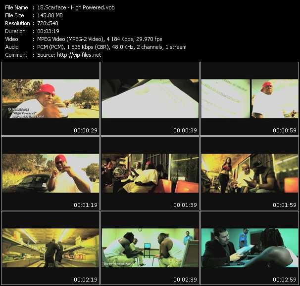 Scarface video ”High Powered” from dvd ”Screenplay VJ-Pro Urban Vision February 2009” 