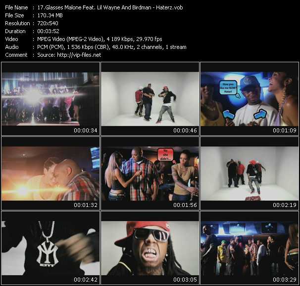 Glasses Malone Feat. Lil Wayne And Birdman video ”Haterz” from dvd ”Screenplay VJ-Pro Urban Vision February 2009” 