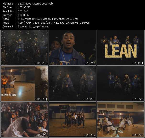 Gs Boyz video ”Stanky Legg” from dvd ”Screenplay VJ-Pro Urban Vision March 2009” 