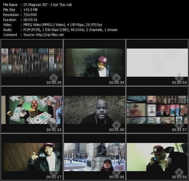 Magnum 357 video ”I Got This” from dvd ”Screenplay VJ-Pro Urban Vision March 2009” 
