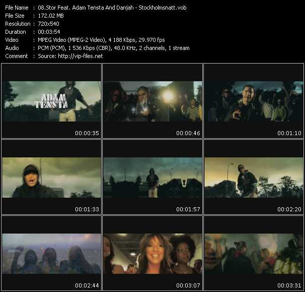 Stor Feat. Adam Tensta And Danjah video ”Stockholmsnatt” from dvd ”Screenplay VJ-Pro Urban Vision March 2009” 