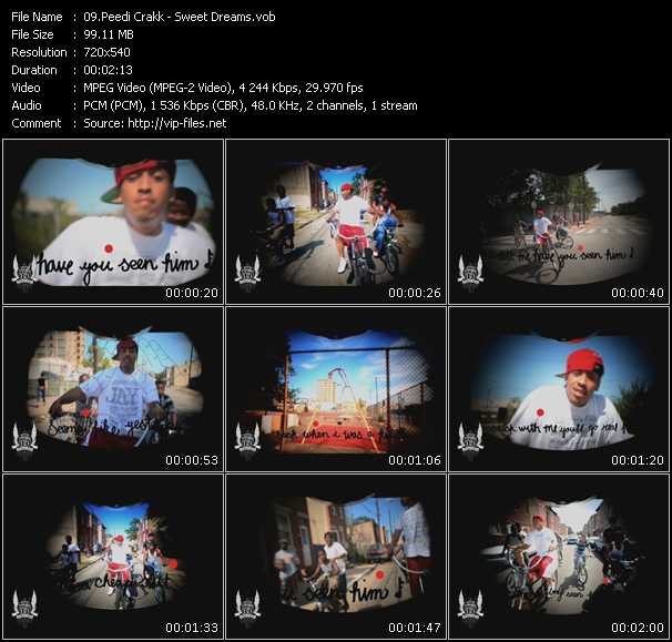 Peedi Crakk video ”Sweet Dreams” from dvd ”Screenplay VJ-Pro Urban Vision March 2009” 