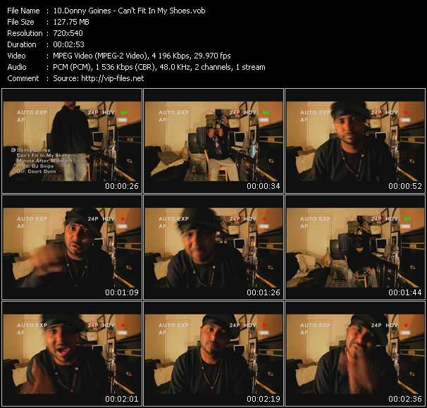 Donny Goines video ”Can't Fit In My Shoes” from dvd ”Screenplay VJ-Pro Urban Vision March 2009” 