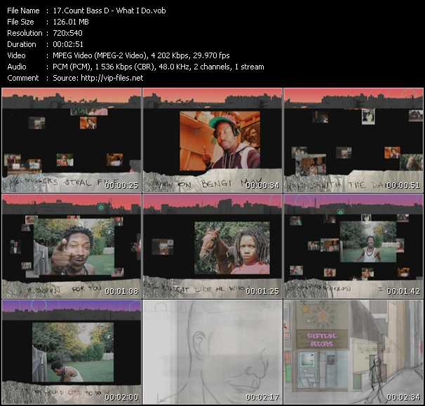Count Bass D video ”What I Do” from dvd ”Screenplay VJ-Pro Urban Vision April 2009” 