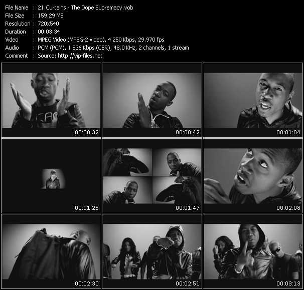 Curtains video ”The Dope Supremacy” from dvd ”Screenplay VJ-Pro Urban Vision April 2009” 