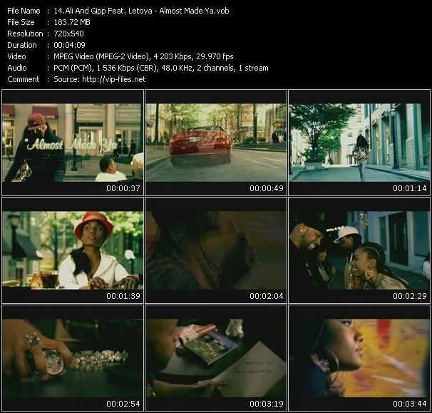 Ali And Gipp Feat. Letoya video ”Almost Made Ya” from dvd ”Screenplay VJ-Pro Urban Vision August 2007” 