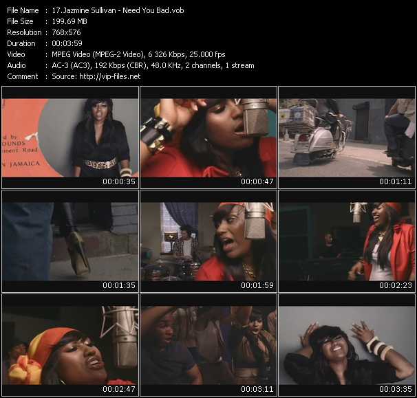 Jazmine Sullivan video ”Need You Bad” from dvd ”The Original Blockbusters Videomix Vol.37” 