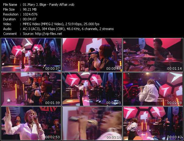 Mary J. Blige video ”Family Affair (Live From Later With Jools Holland)” from dvd ”Later With Jools Holland. Best Of Hip Hop And Soul” 