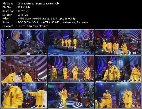 Blackstreet video ”Don't Leave Me (Live From Later With Jools Holland)” from dvd ”Later With Jools Holland. Best Of Hip Hop And Soul” 
