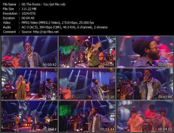 Roots video ”You Got Me (Live From Later With Jools Holland)” from dvd ”Later With Jools Holland. Best Of Hip Hop And Soul” 