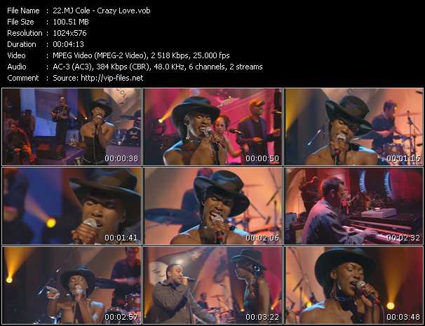 MJ Cole video ”Crazy Love (Live From Later With Jools Holland)” from dvd ”Later With Jools Holland. Best Of Hip Hop And Soul” 