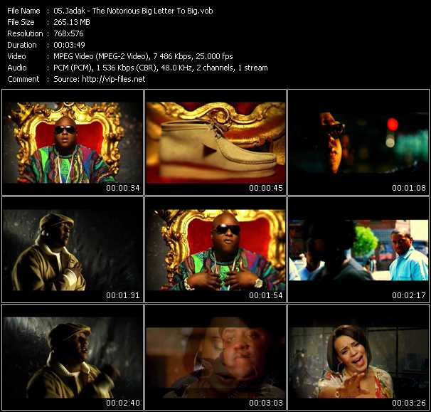 Jadak video ”The Notorious Big Letter To Big” from dvd ”MixMash Urban April 2009” 