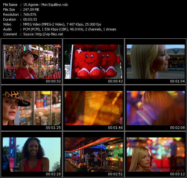 Agonie video ”Mon Equilibre” from dvd ”MixMash Urban April 2009” 