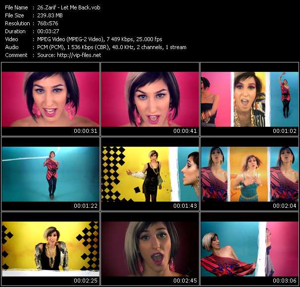 Zarif video ”Let Me Back” from dvd ”MixMash Urban April 2009” 
