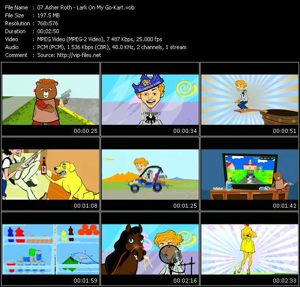 Asher Roth video ”Lark On My Go-Kart” from dvd ”MixMash Urban June 2009” 