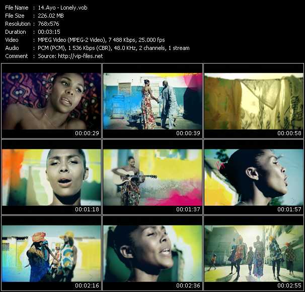 Ayo video ”Lonely” from dvd ”MixMash Urban June 2009” 