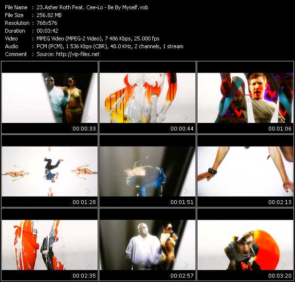 Asher Roth Feat. Cee-Lo video ”Be By Myself” from dvd ”MixMash Urban June 2009” 