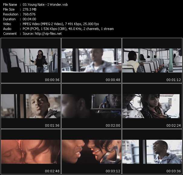 Young Nate video ”I Wonder” from dvd ”MixMash Urban July 2009” 