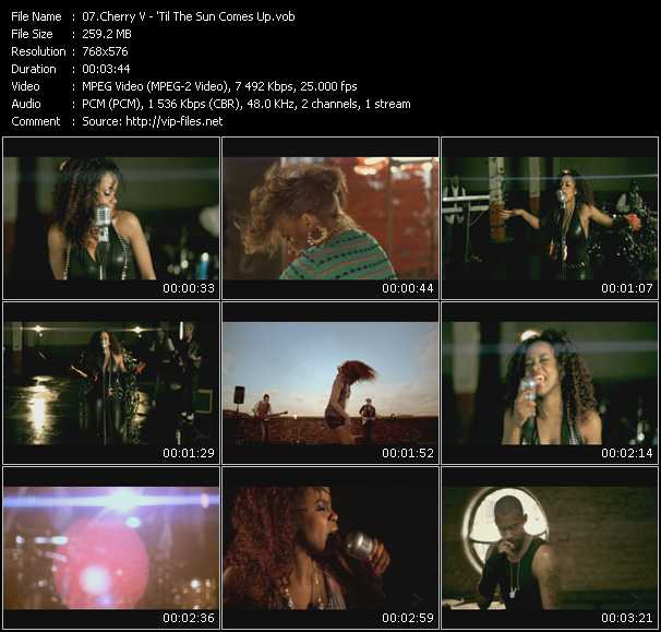 Cherry V video ”'Til The Sun Comes Up” from dvd ”MixMash Urban July 2009” 