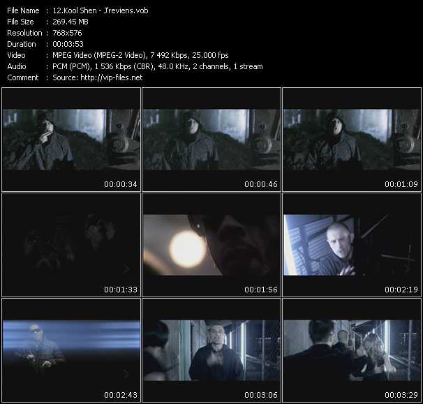 Kool Shen video ”J'reviens” from dvd ”MixMash Urban July 2009” 