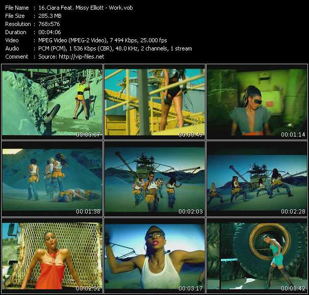 Ciara Feat. Missy Elliott video ”Work” from dvd ”MixMash Urban July 2009” 