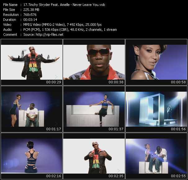 Tinchy Stryder Feat. Amelle video ”Never Leave You” from dvd ”MixMash Urban July 2009” 