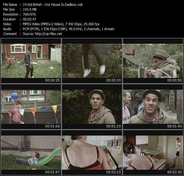 Kid British video ”Our House Is Dadless” from dvd ”MixMash Urban July 2009” 
