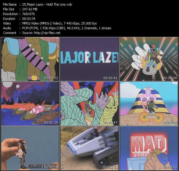 Major Lazor video ”Hold The Line” from dvd ”MixMash Urban July 2009” 