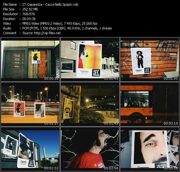 Caparezza video ”Cacca Nello Spazio” from dvd ”MixMash Urban July 2009” 