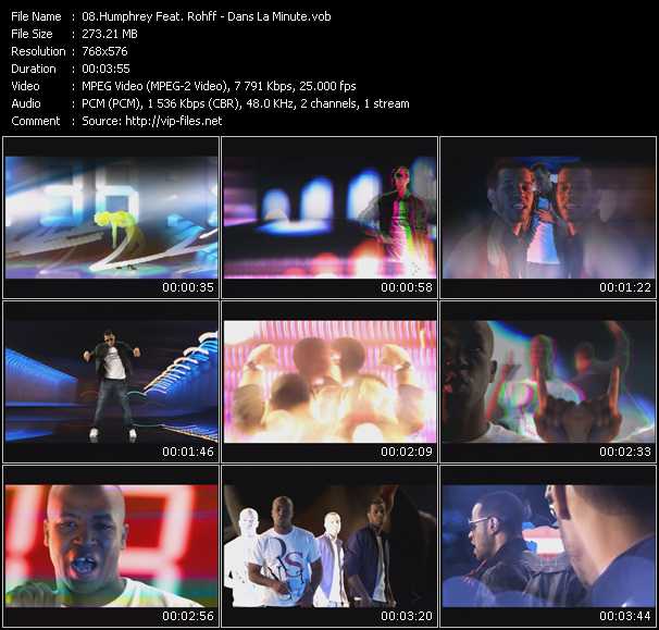 Humphrey Feat. Rohff video ”Dans La Minute” from dvd ”MixMash Urban August 2009” 