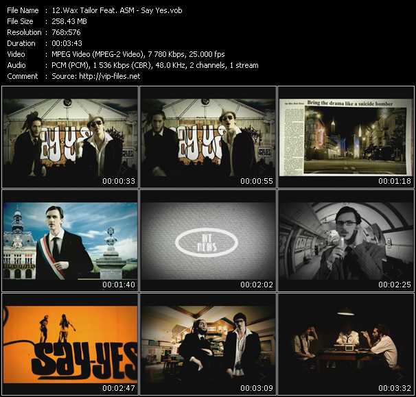 Wax Tailor Feat. ASM video ”Say Yes” from dvd ”MixMash Urban August 2009” 