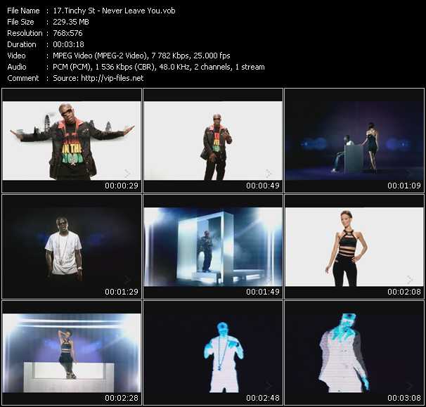 Tinchy St video ”Never Leave You” from dvd ”MixMash Urban August 2009” 