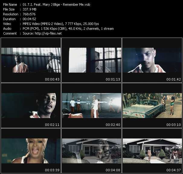 T.I. Feat. Mary J Blige video ”Remember Me” from dvd ”MixMash Urban September 2009” 