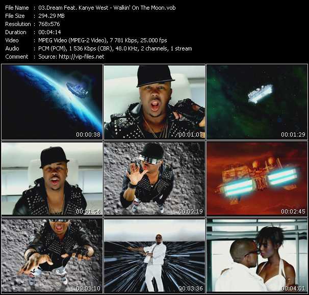 Dream Feat. Kanye West video ”Walkin' On The Moon” from dvd ”MixMash Urban September 2009” 