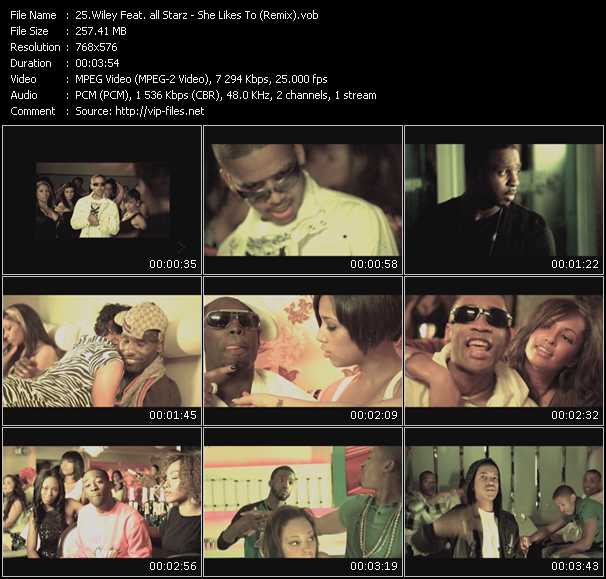 Wiley Feat. all Starz video ”She Likes To (Remix)” from dvd ”MixMash Urban September 2009” 
