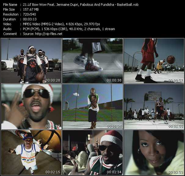 Lil Bow Wow Feat. Jermaine Dupri, Fabolous And Fundisha video ”Basketball” from dvd ”Promo Only Canada Hot Video August 2002” 