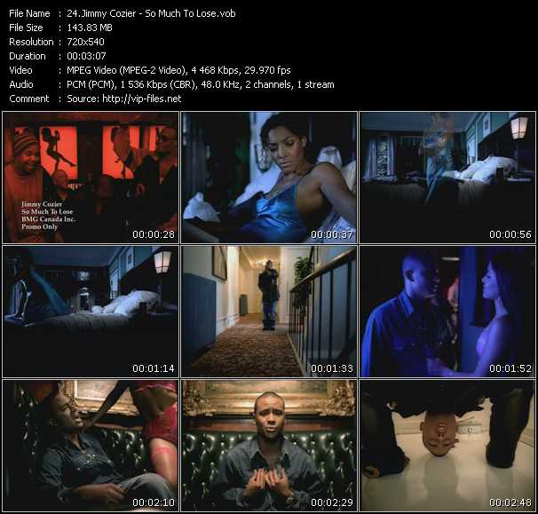 Jimmy Cozier video ”So Much To Lose” from dvd ”Promo Only Canada Hot Video August 2002” 